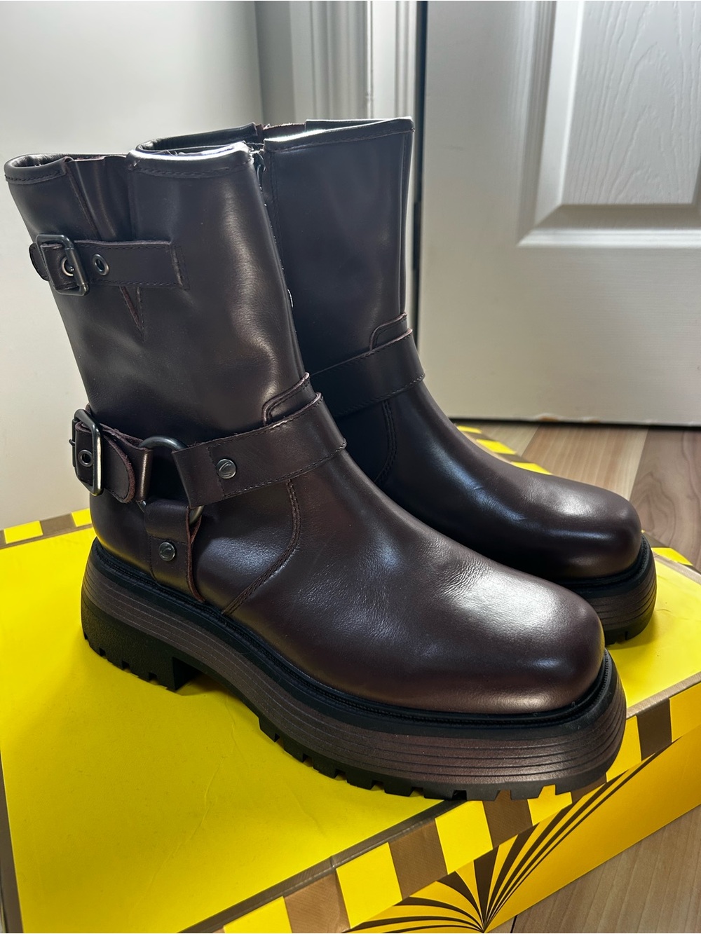 Sam Edelman Dark Brown Moto Boot